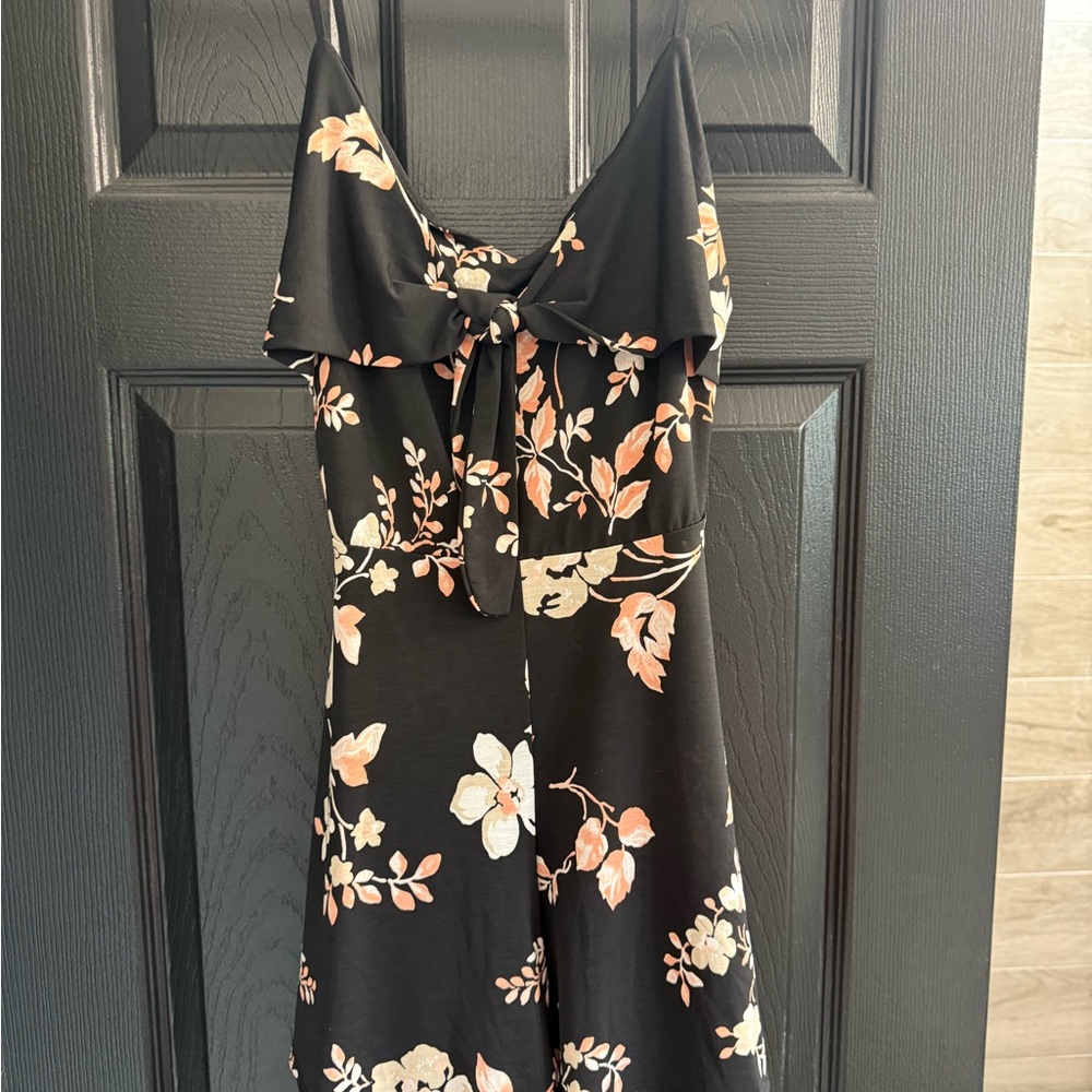 Floral Black Dress